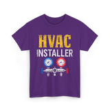 HVAC Installer Tech Technician T-Shirt - Purple