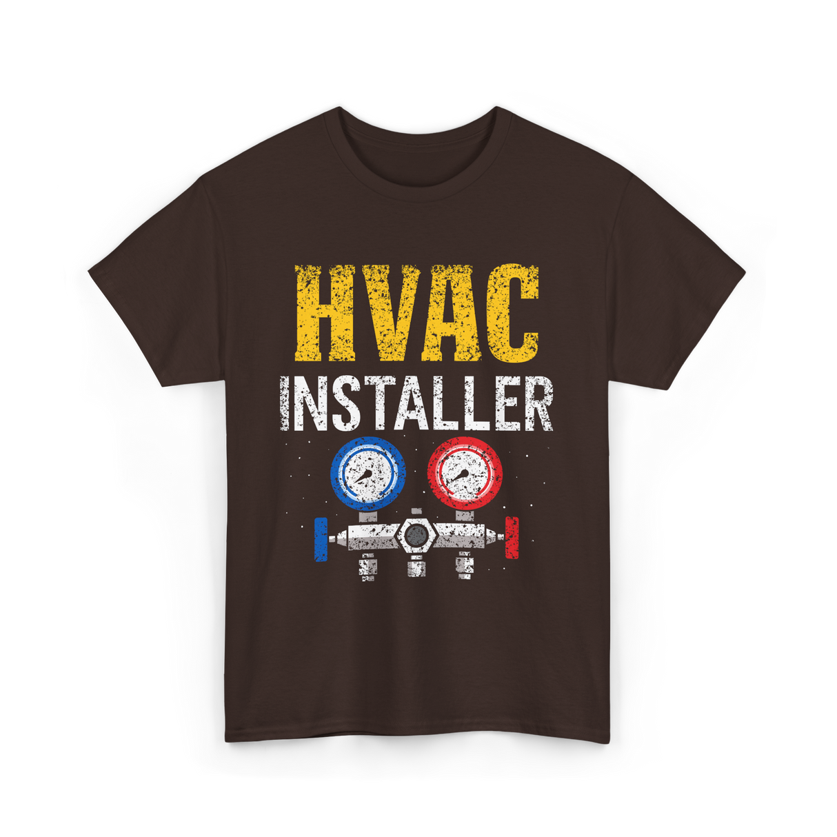 HVAC Installer Tech Technician T-Shirt - Dark Chocolate