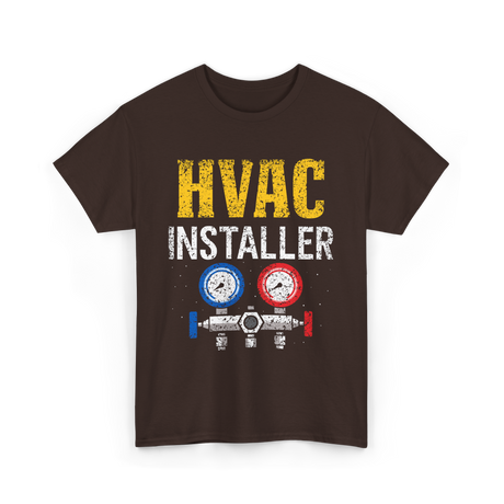 HVAC Installer Tech Technician T-Shirt - Dark Chocolate