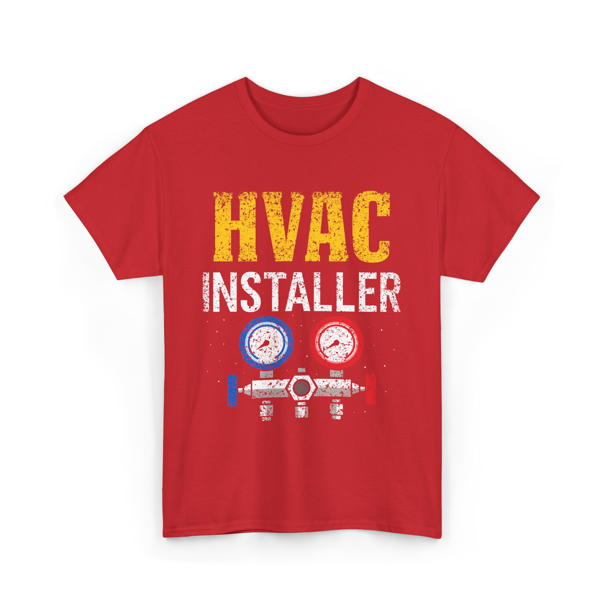 HVAC Installer Tech Technician T-Shirt - Red