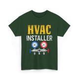 HVAC Installer Tech Technician T-Shirt - Forest Green