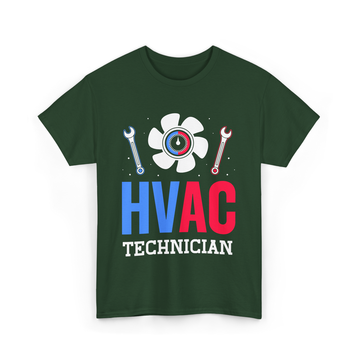 HVAC Technician HVAC Expert T-Shirt - Forest Green