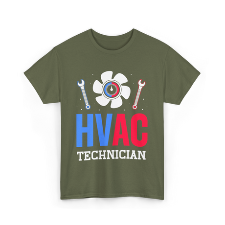 HVAC Technician HVAC Expert T-Shirt - Military Green