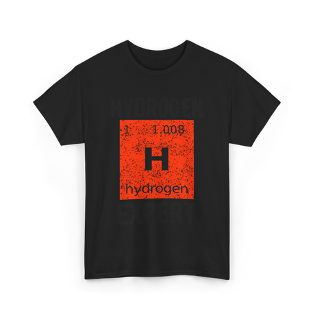 Hydrogen H Element Chemistry T-Shirt - Black