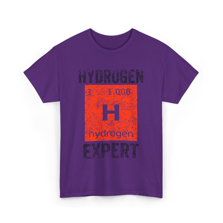 Hydrogen H Element Chemistry T-Shirt - Purple