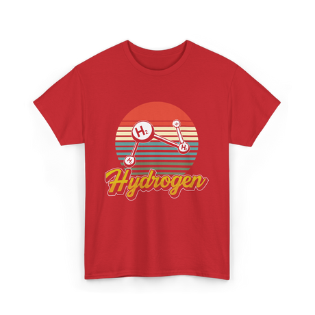 Hydrogen H2 Energy Science T-Shirt - Red