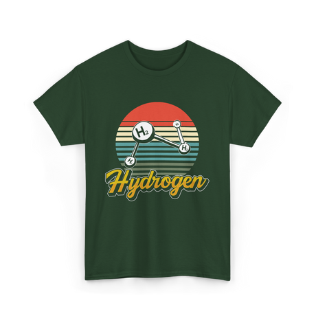 Hydrogen H2 Energy Science T-Shirt - Forest Green