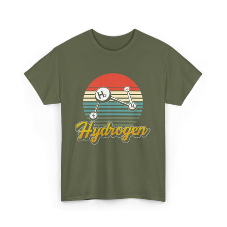 Hydrogen H2 Energy Science T-Shirt - Military Green