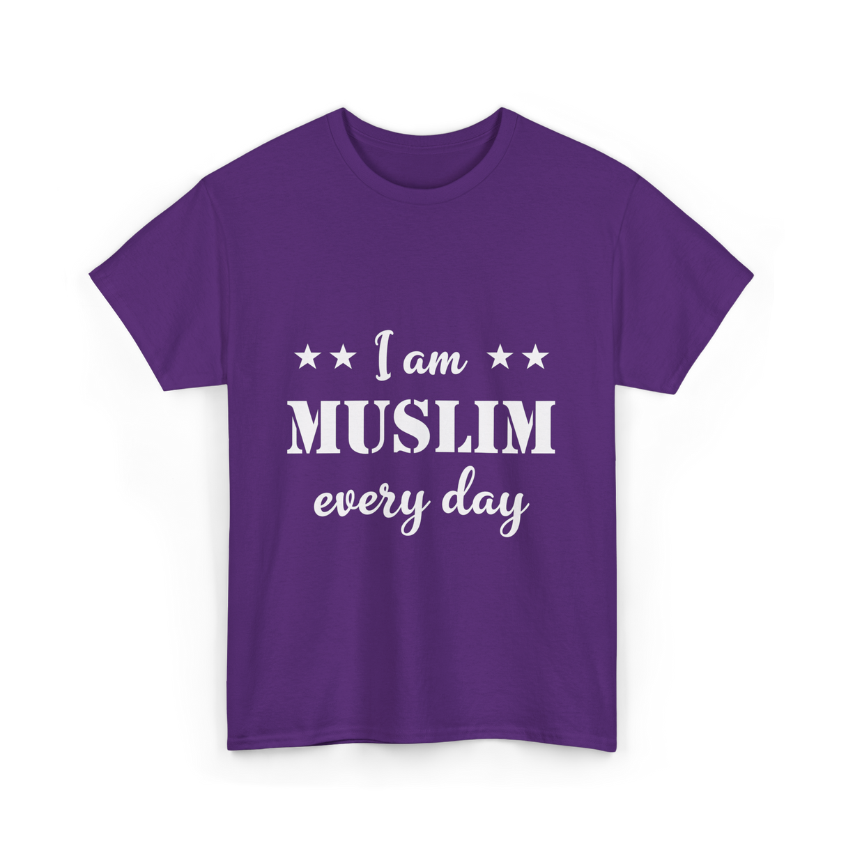 I Am Muslim Every Day Islamic T-Shirt - Purple