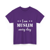 I Am Muslim Every Day Islamic T-Shirt - Purple