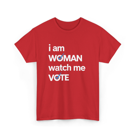 I Am Woman Vote 2024 T-Shirt - Red