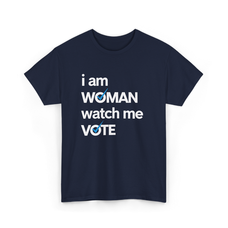 I Am Woman Vote 2024 T-Shirt - Navy