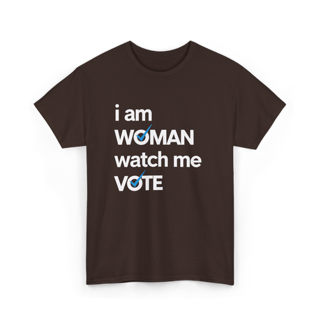 I Am Woman Vote 2024 T-Shirt - Dark Chocolate