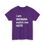 I Am Woman Vote 2024 T-Shirt - Purple