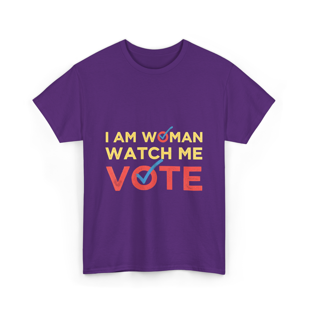 I Am Woman Watch Me Vote Empowerment T-Shirt - Purple