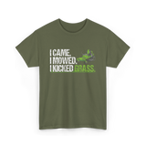 I Came I Mowed Lawn Care T-Shirt - Military Green