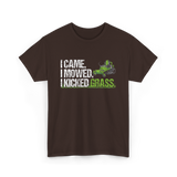 I Came I Mowed Lawn Care T-Shirt - Dark Chocolate