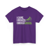 I Came I Mowed Lawn Care T-Shirt - Purple