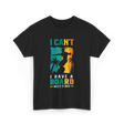 I Can't Board Meeting Surfing T-Shirt - Black