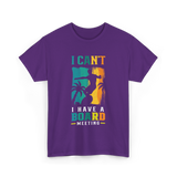 I Can't Board Meeting Surfing T-Shirt - Purple