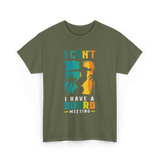 I Can't Board Meeting Surfing T-Shirt - Military Green