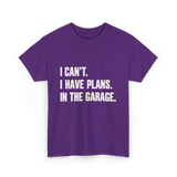 I Can't Garage Plans Mechanics T-Shirt - Purple