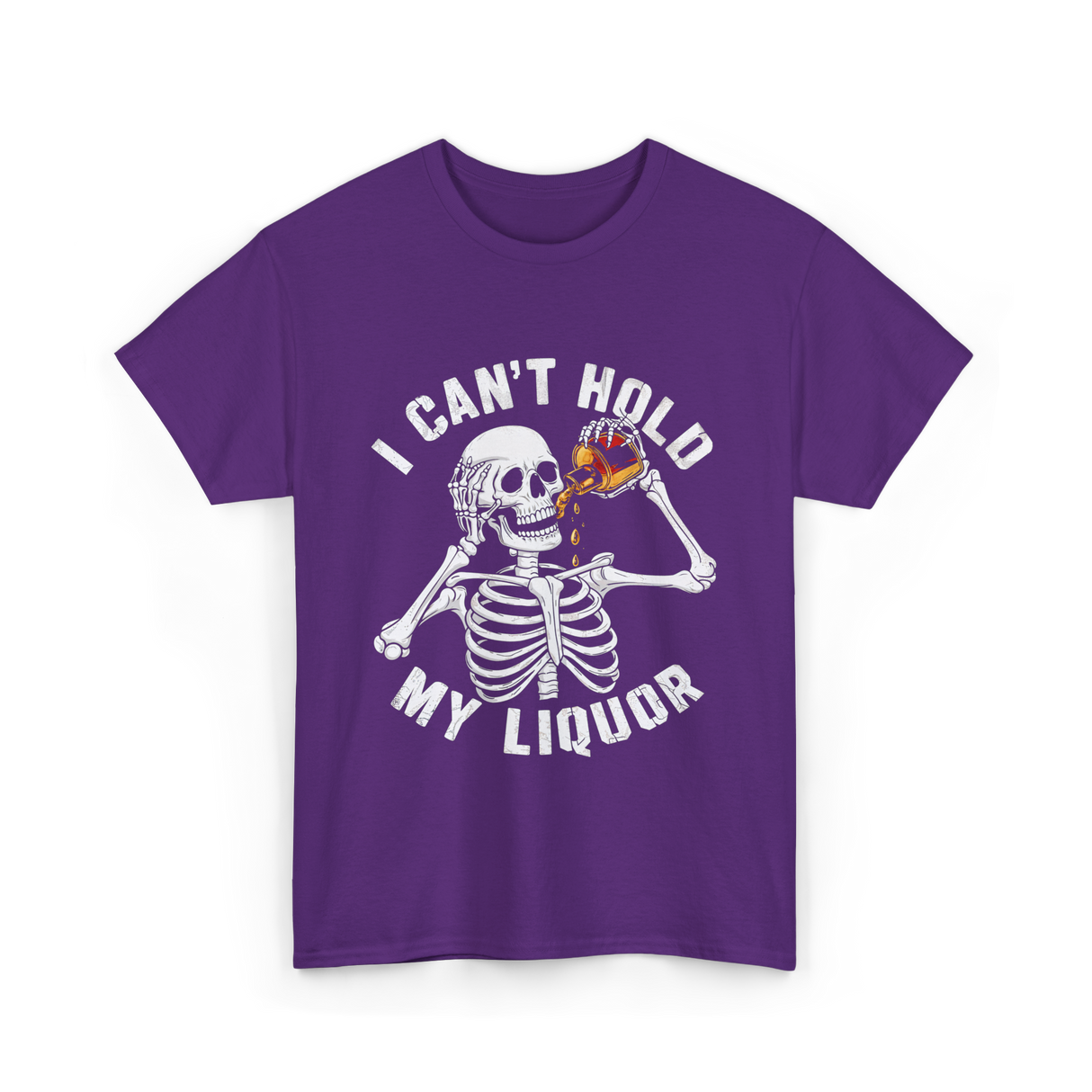 I Can't Hold My Liquor Skeleton T-Shirt - Purple