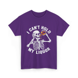 I Can't Hold My Liquor Skeleton T-Shirt - Purple