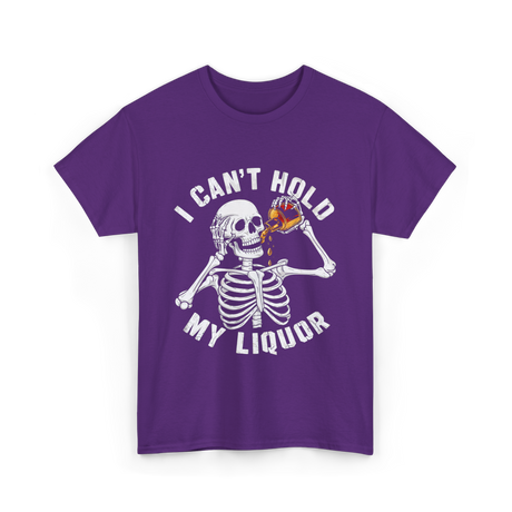 I Can't Hold My Liquor Skeleton T-Shirt - Purple