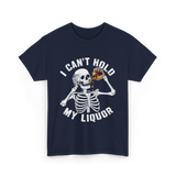 I Can't Hold My Liquor Skeleton T-Shirt - Navy