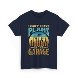 I Can't I Have Plans Garage T-Shirt - Navy