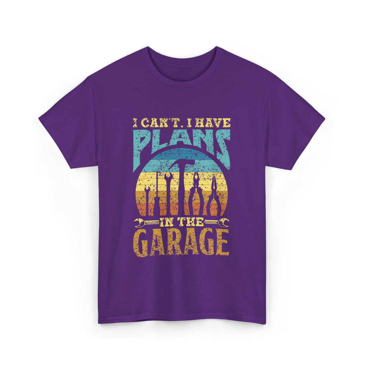 I Can't I Have Plans Garage T-Shirt - Purple