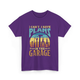 I Can't I Have Plans Garage T-Shirt - Purple