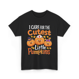 I Care for the Cutest Pumpkins Nurse T-Shirt - Black