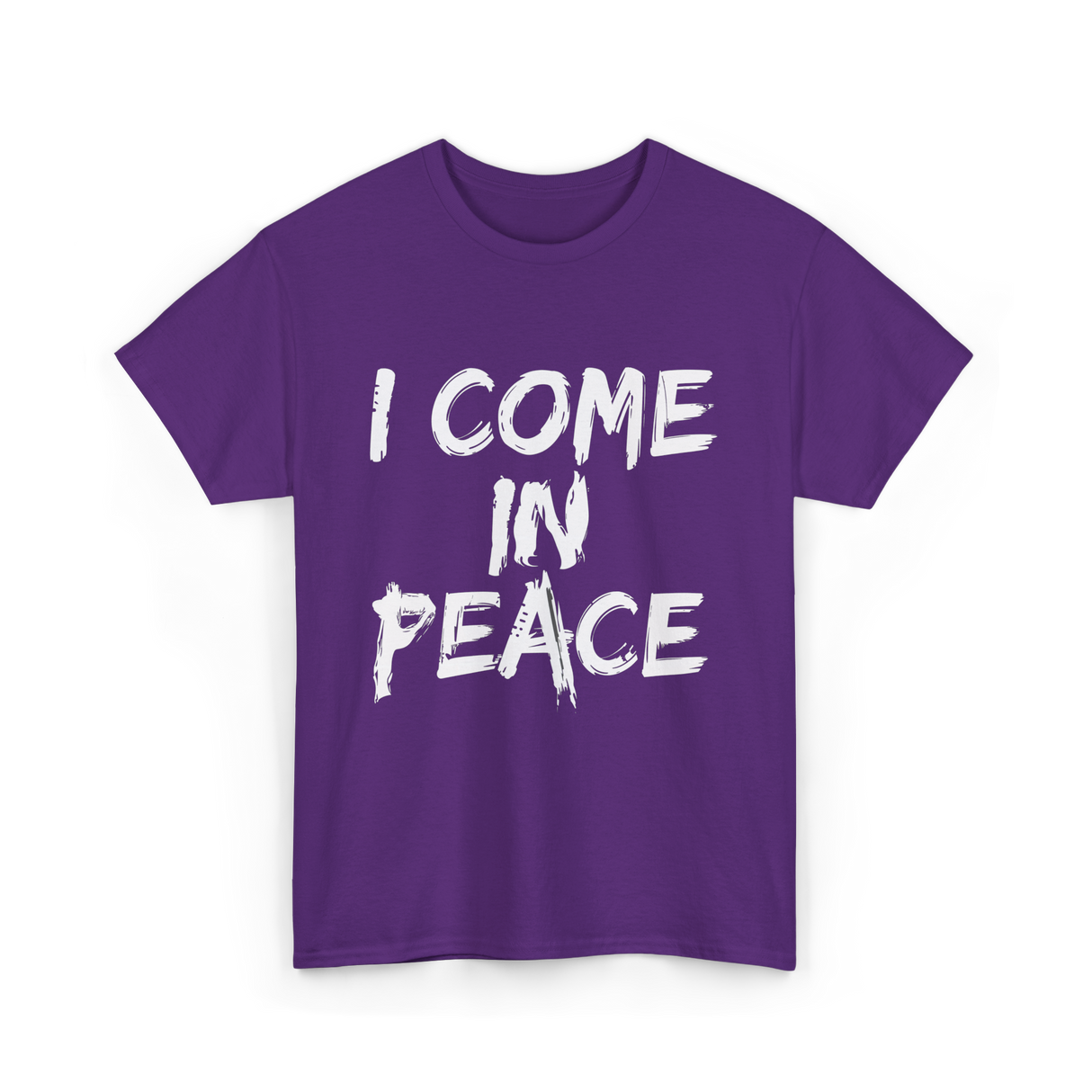 I Come In Peace Peaceful T-Shirt - Purple