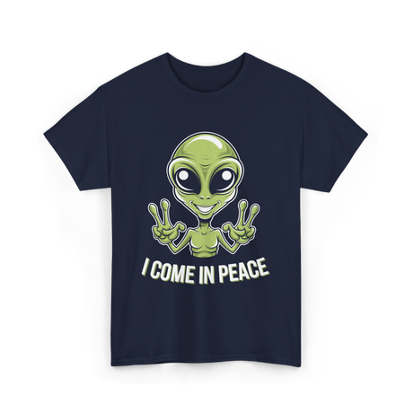 I Come In Peace T-Shirt - Navy