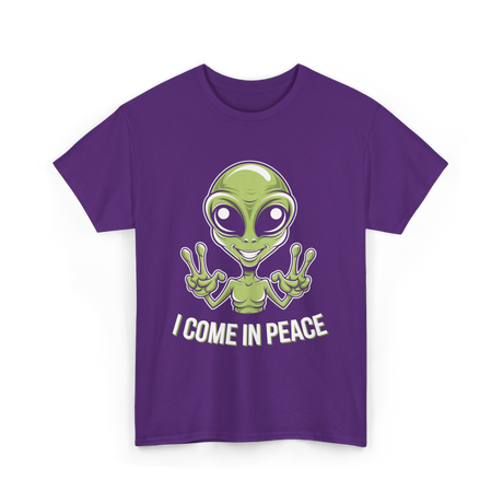 I Come In Peace T-Shirt - Purple