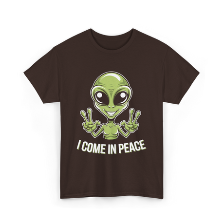 I Come In Peace T-Shirt - Dark Chocolate