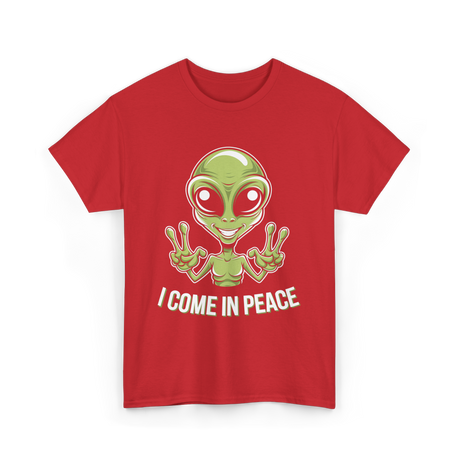 I Come In Peace T-Shirt - Red