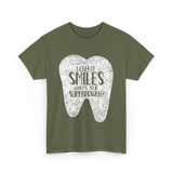 I Create Smiles Dentist Superpower T-Shirt - Military Green