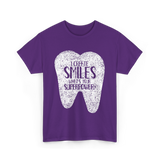 I Create Smiles Dentist Superpower T-Shirt - Purple