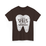 I Create Smiles Dentist Superpower T-Shirt - Dark Chocolate