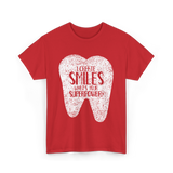 I Create Smiles Dentist Superpower T-Shirt - Red