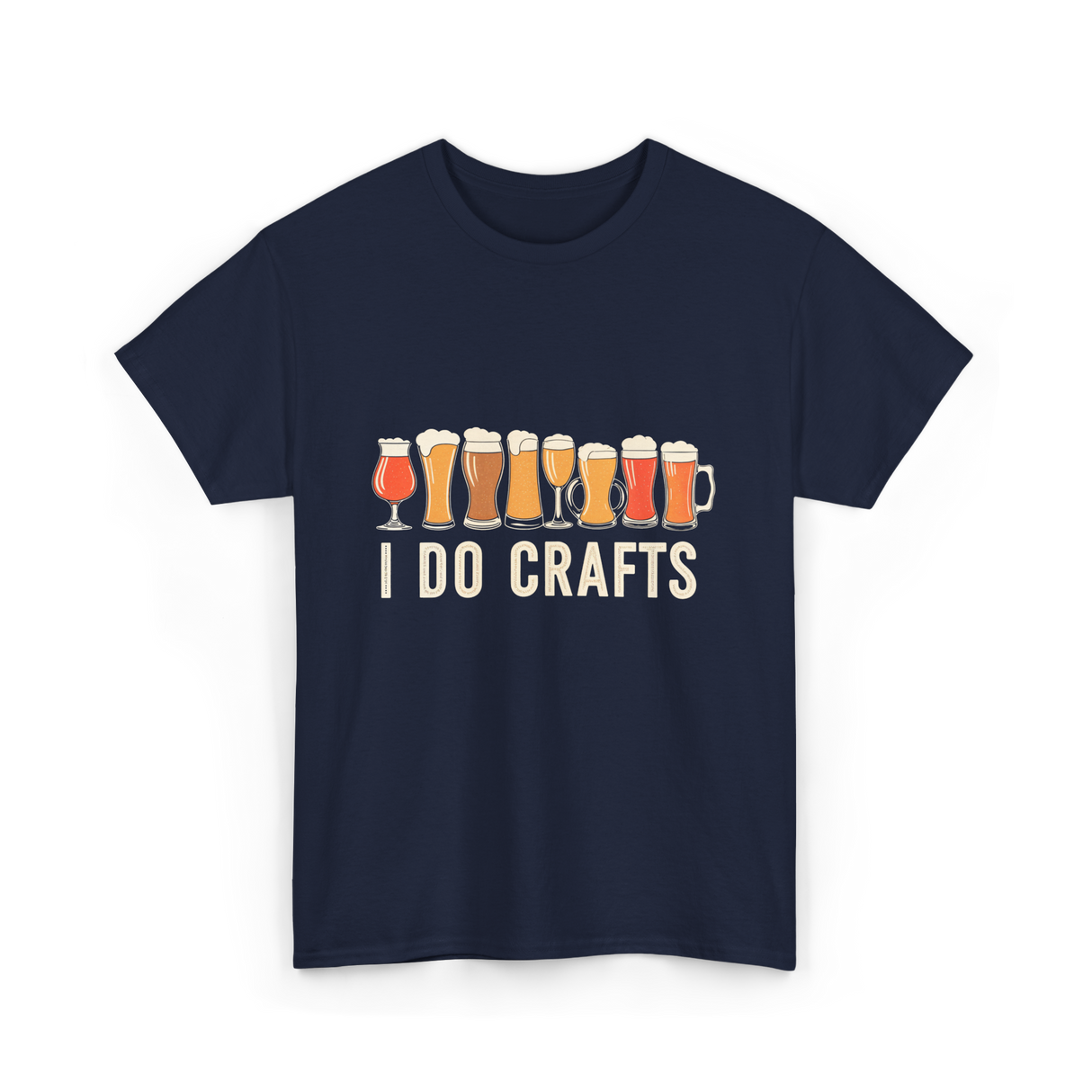 I Do Crafts Craft Beer T-Shirt - Navy