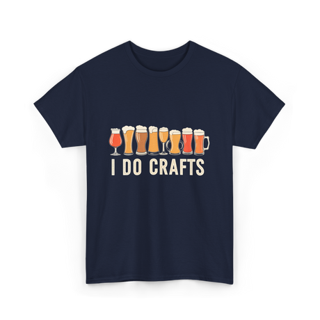 I Do Crafts Craft Beer T-Shirt - Navy