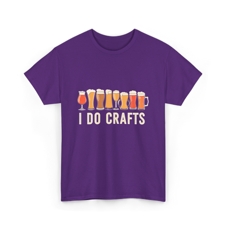 I Do Crafts Craft Beer T-Shirt - Purple