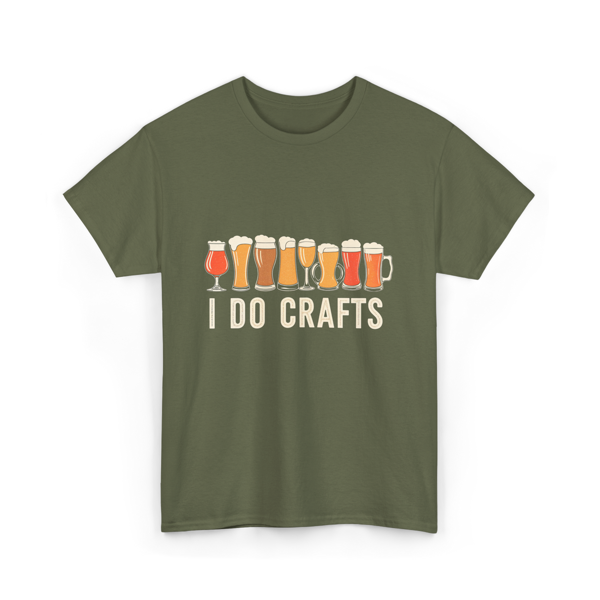 I Do Crafts Craft Beer T-Shirt - Military Green