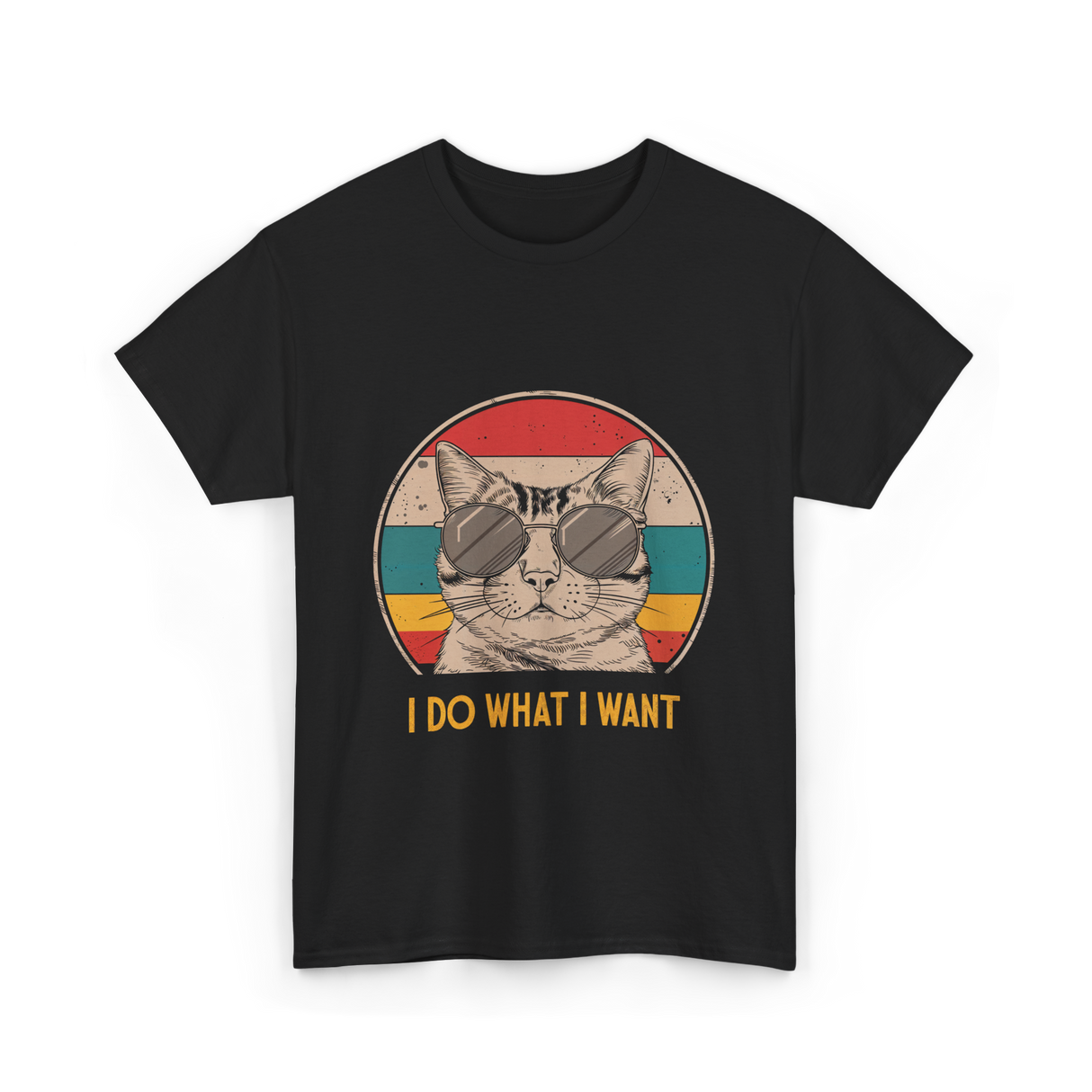 I Do What I Want Cat Lover T-Shirt - Black