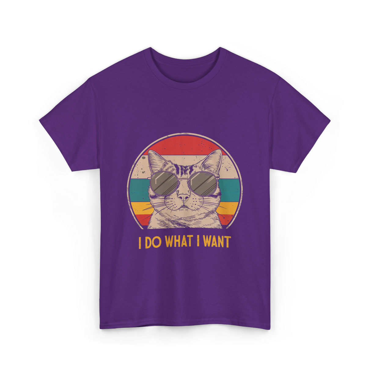 I Do What I Want Cat Lover T-Shirt - Purple