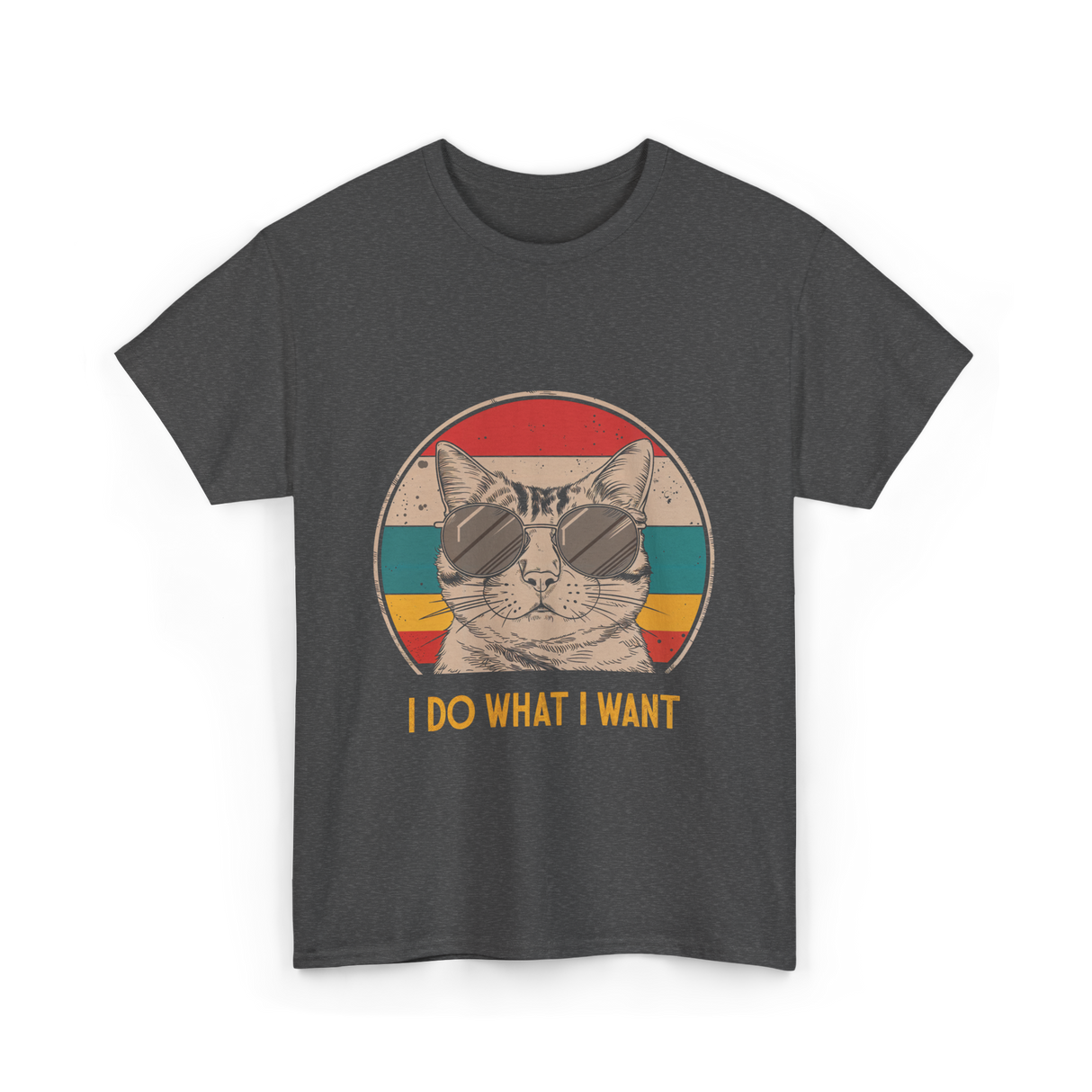 I Do What I Want Cat Lover T-Shirt - Dark Heather